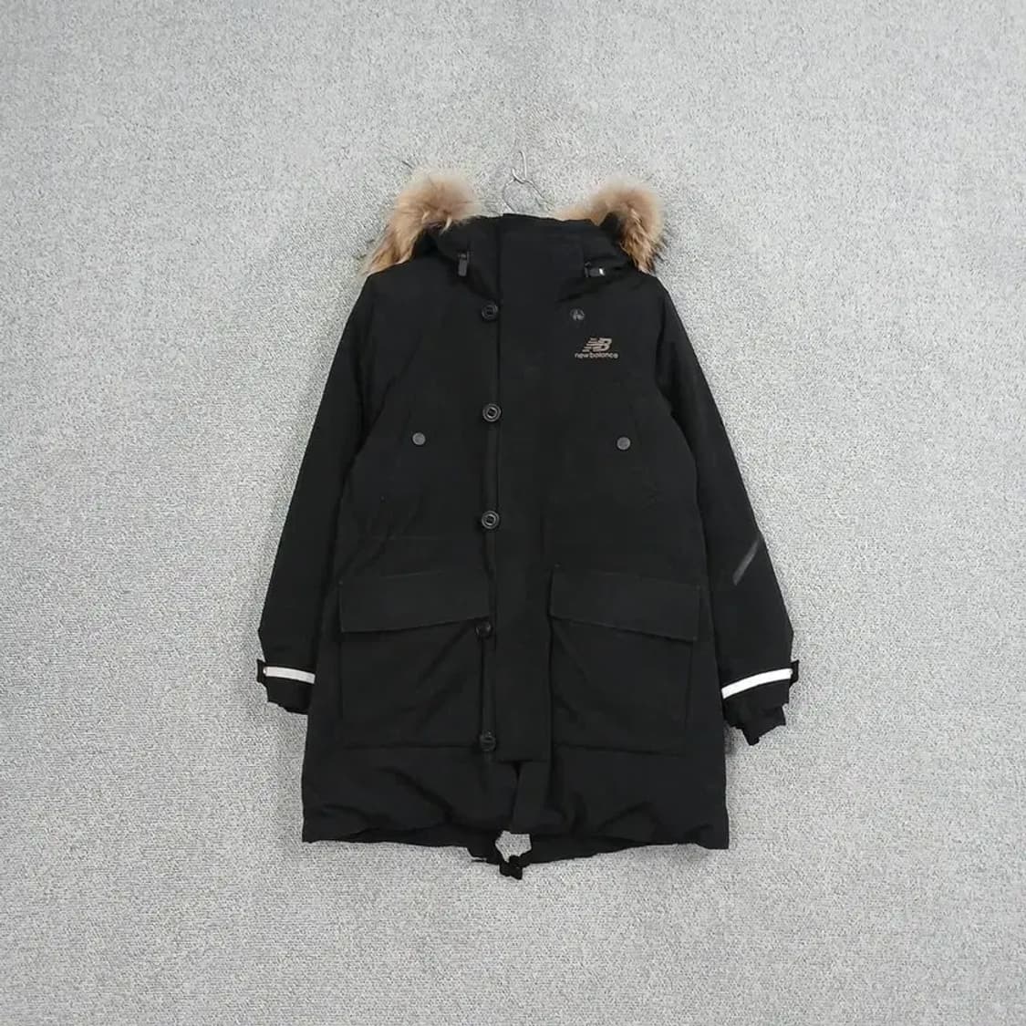 뉴발란스 블랙 로고 구스다운 거위털 패딩 점퍼 M 상품이미지1