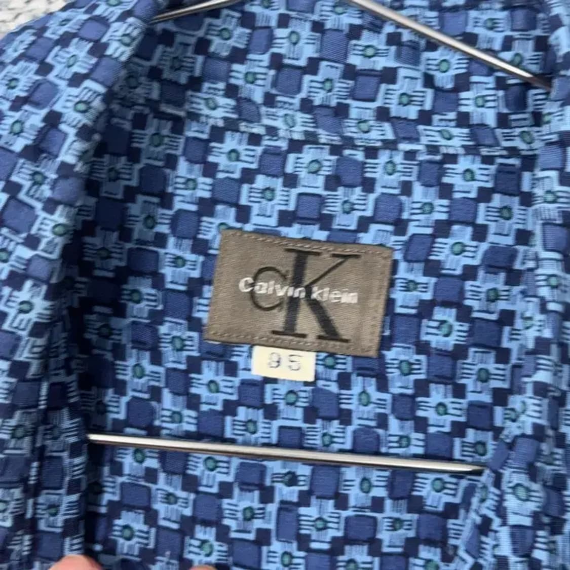 캘빈클라인 네이비 빈티지 패턴 셔츠 95 상품이미지3