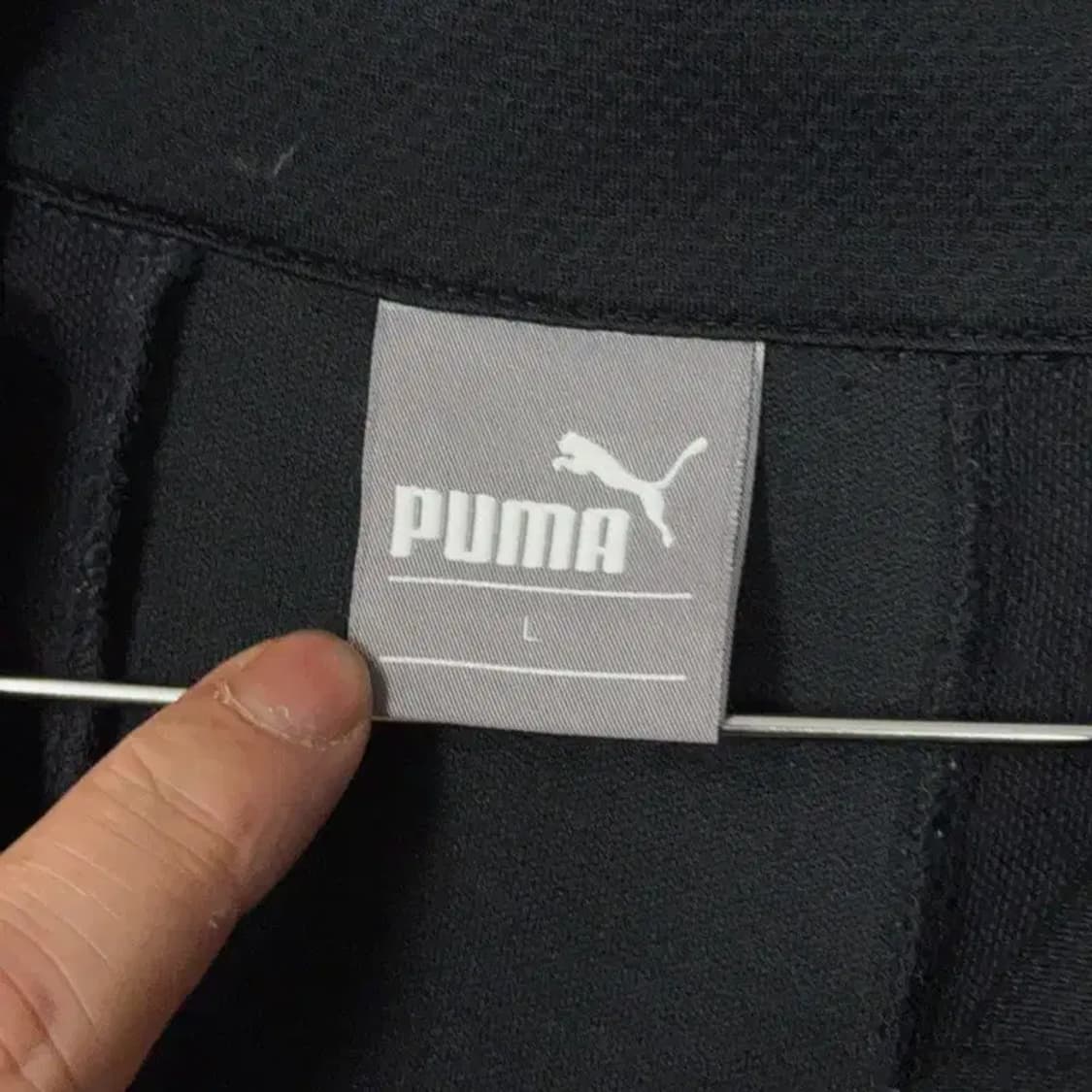 푸마 블랙 로고 기능성 집업 L 상품이미지3