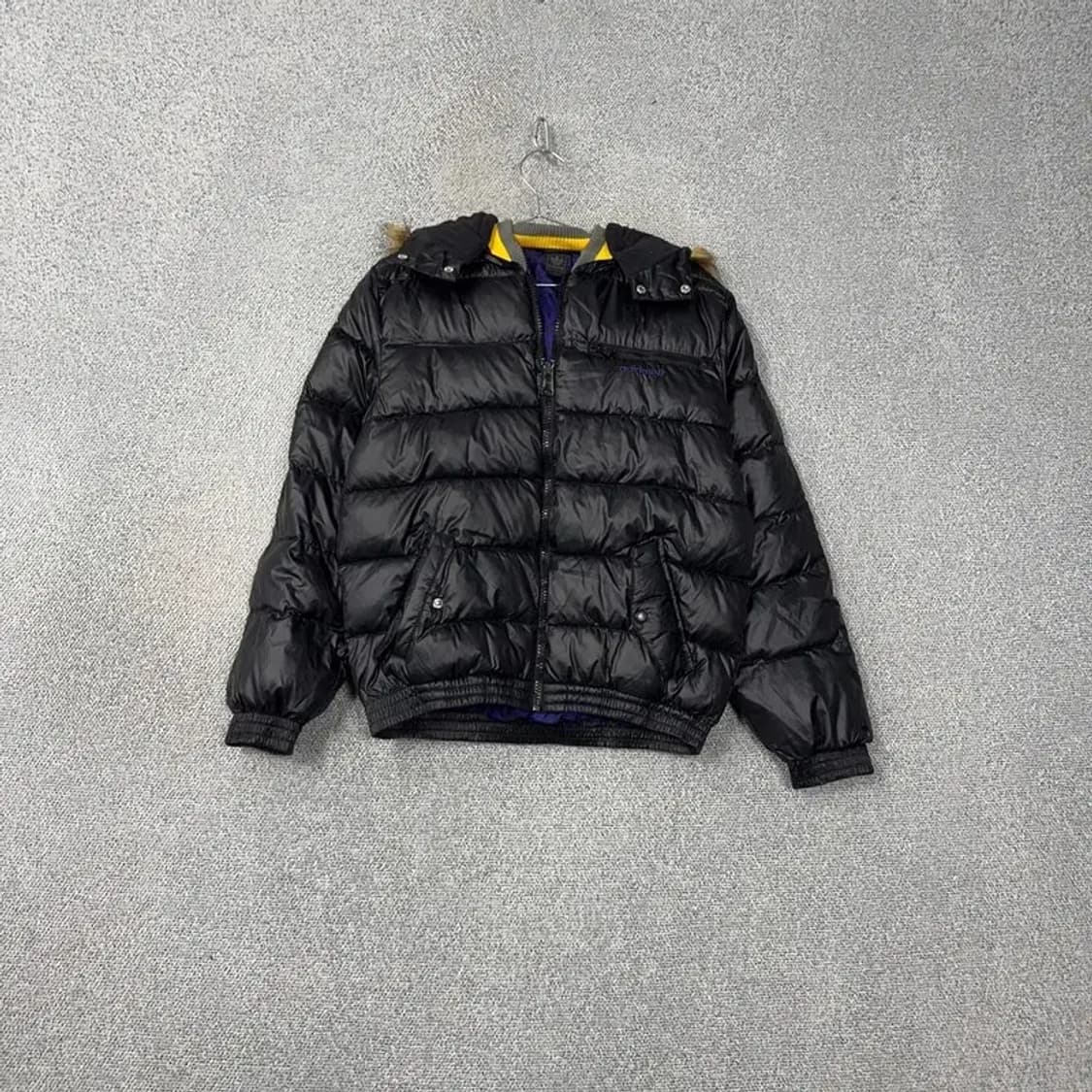 아디다스 흑탭 로고 블랙 퍼 숏패딩 95 상품이미지1