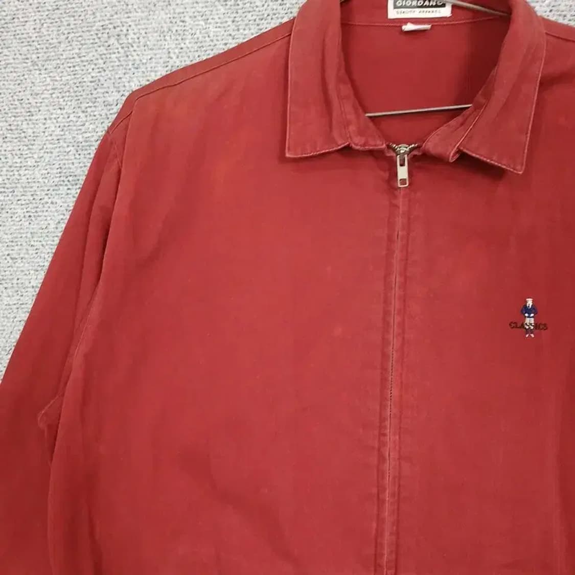 지오다노 레드 로고 해링턴 워크 자켓 M 상품이미지4