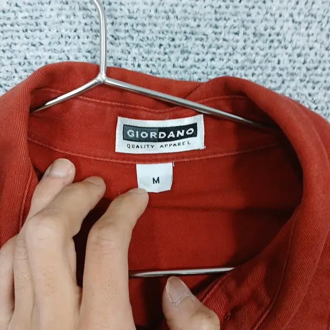 지오다노 레드 로고 해링턴 워크 자켓 M 상품이미지5