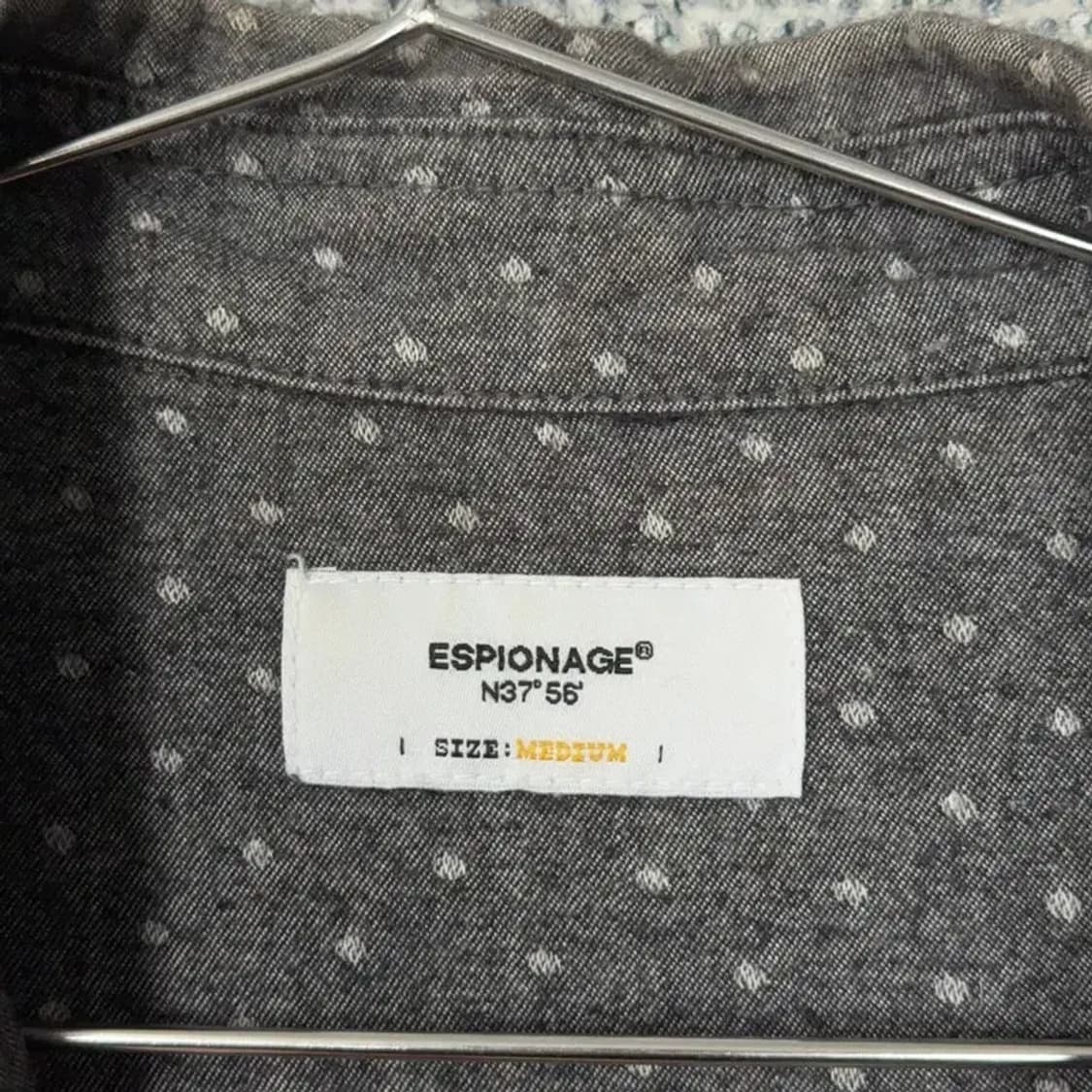 에스피오나지 그레이 체크 셔츠 M 상품이미지3