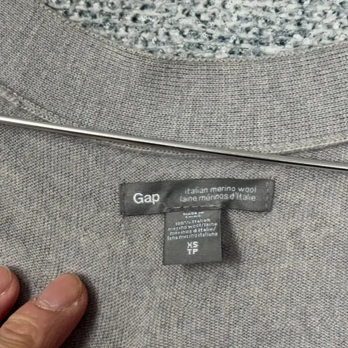 갭 라이트 그레이 울 니트 가디건 XS 상품이미지5