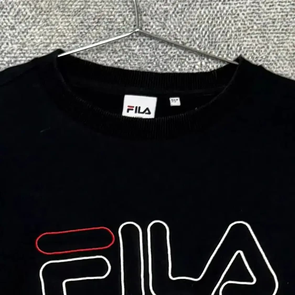 휠라 블랙 로고 캐주얼 코튼 맨투맨 L 상품이미지3