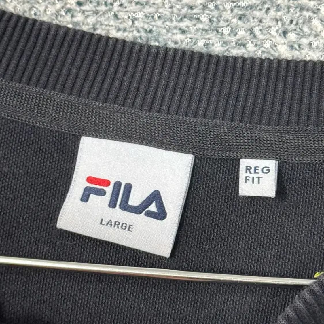 휠라 블랙 로고 캐주얼 코튼 맨투맨 L 상품이미지6