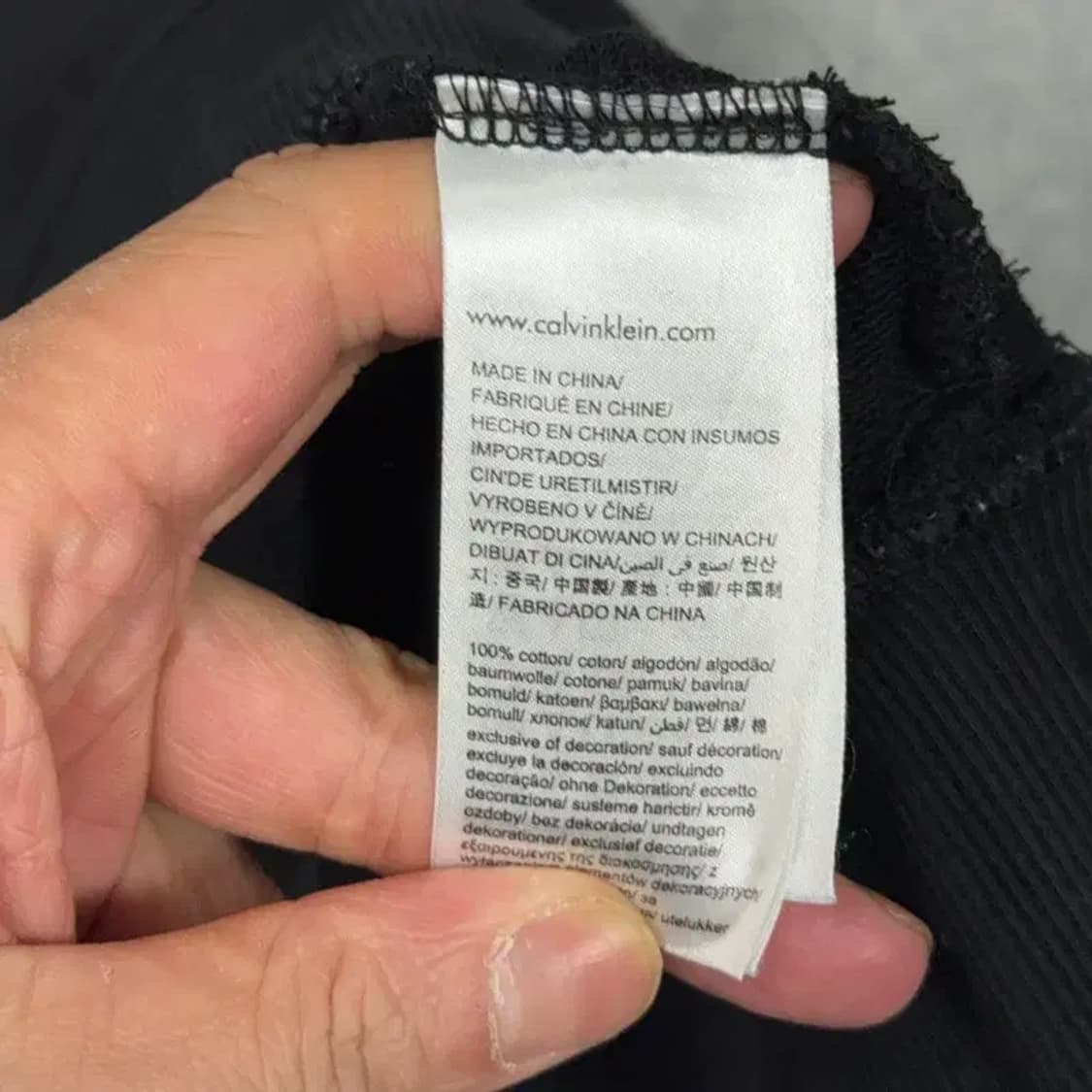 캘빈클라인 올 블랙 스펠 로고 후드티 L 상품이미지4