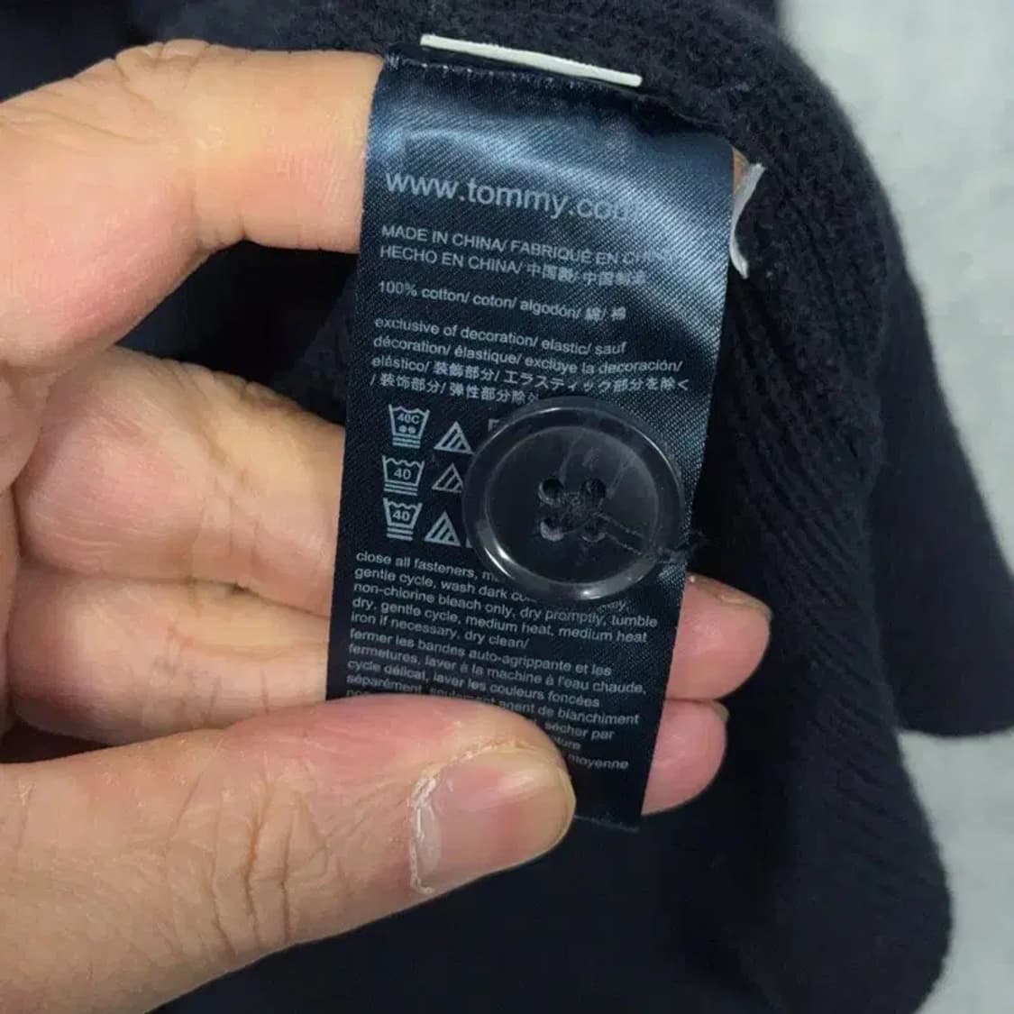 타미힐피거 네이비 숄카라 니트 가디건 M 상품이미지6