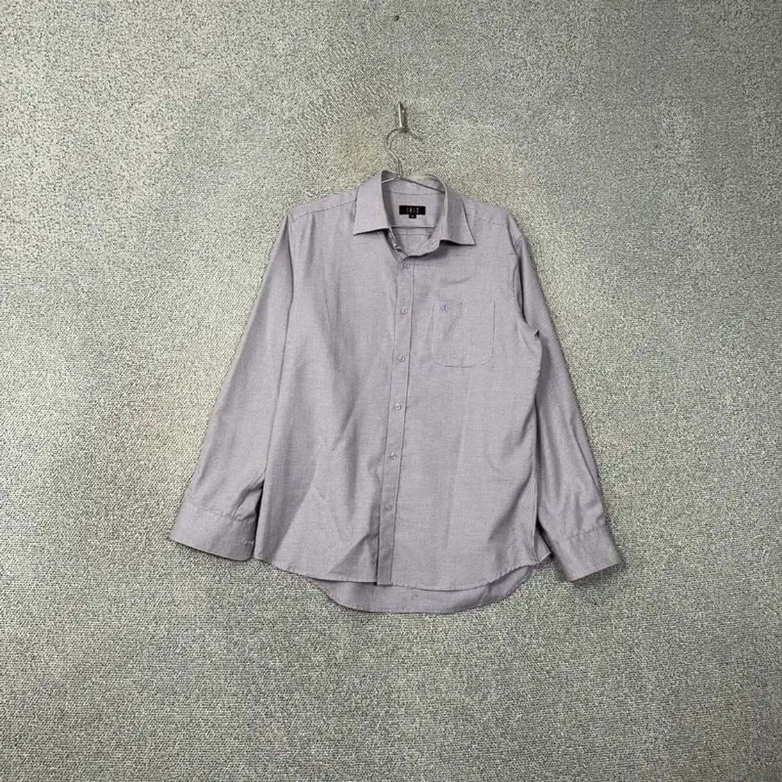 닥스 로고 체크 라이트 퍼플 셔츠 100 상품이미지1