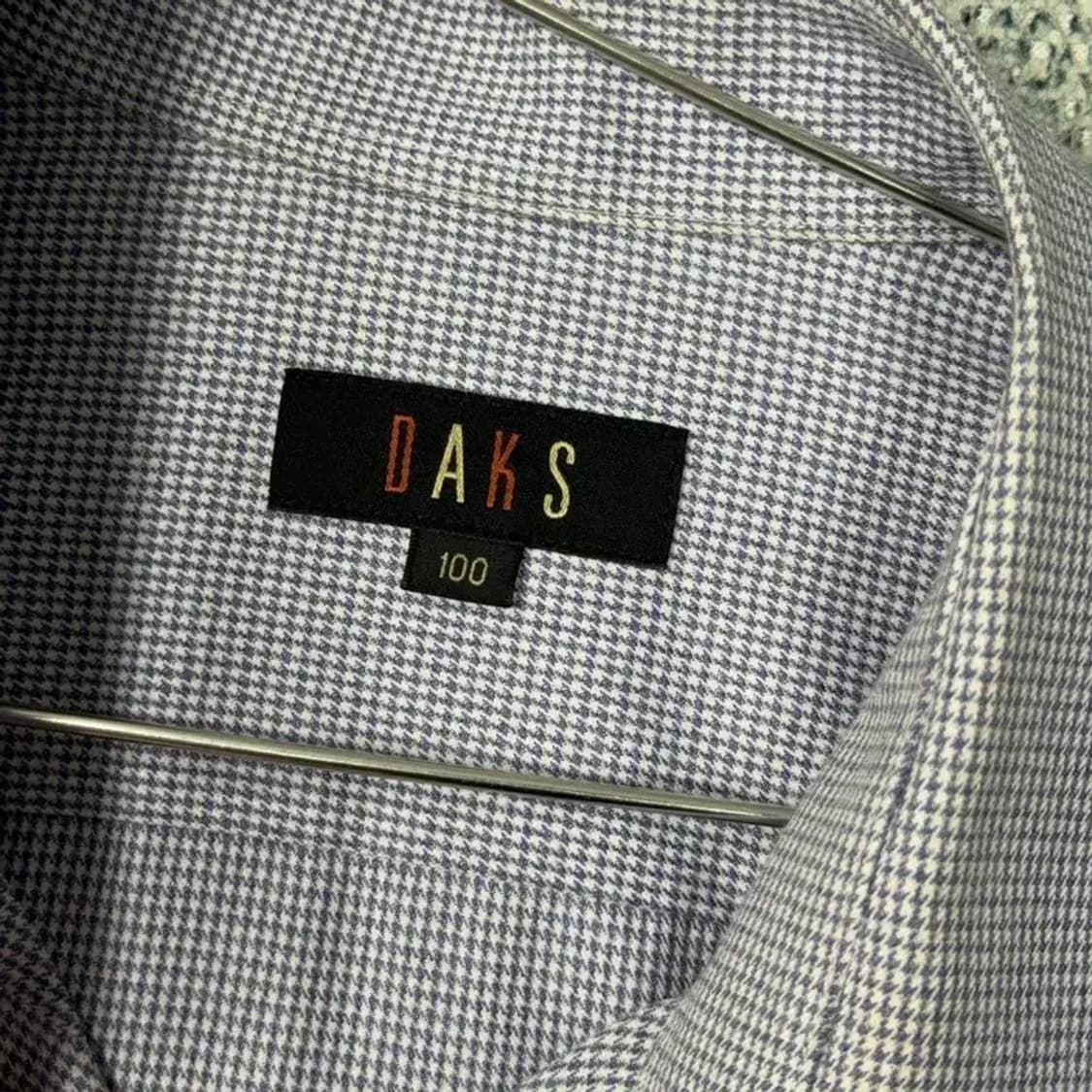 닥스 로고 체크 라이트 퍼플 셔츠 100 상품이미지3