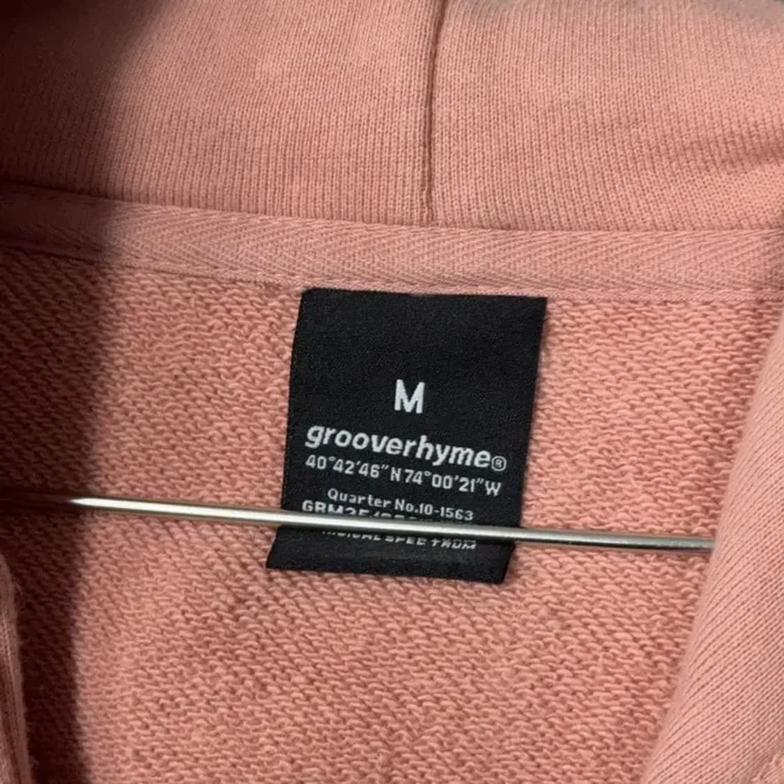 그루브라임 프린팅 로고 라이트 핑크 후드티 M 상품이미지3