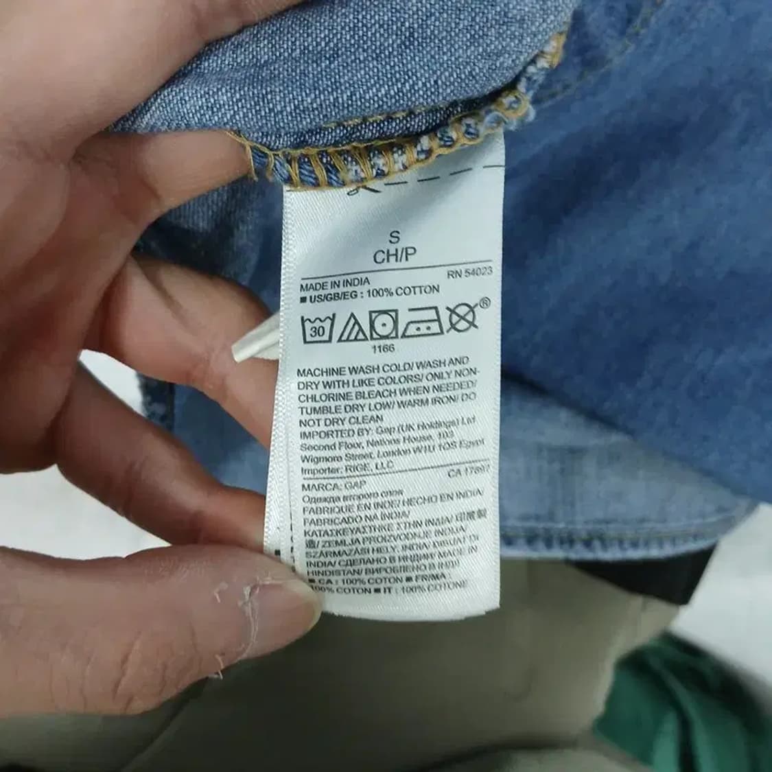 갭 여성 캐주얼 데님 셔츠 원피스 S 상품이미지4