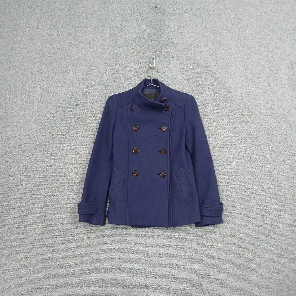 마인 여성 한섬 네이비 버튼 캐주얼 울 코트 자켓 82-94-160 상품이미지1