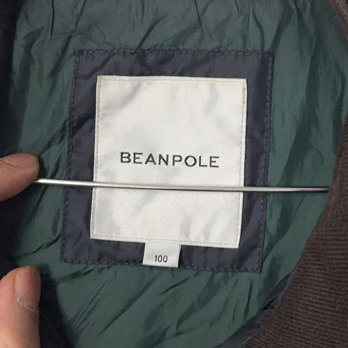 빈폴 네이비 남성 퀄팅 레더 포인트 자켓 100 상품이미지4