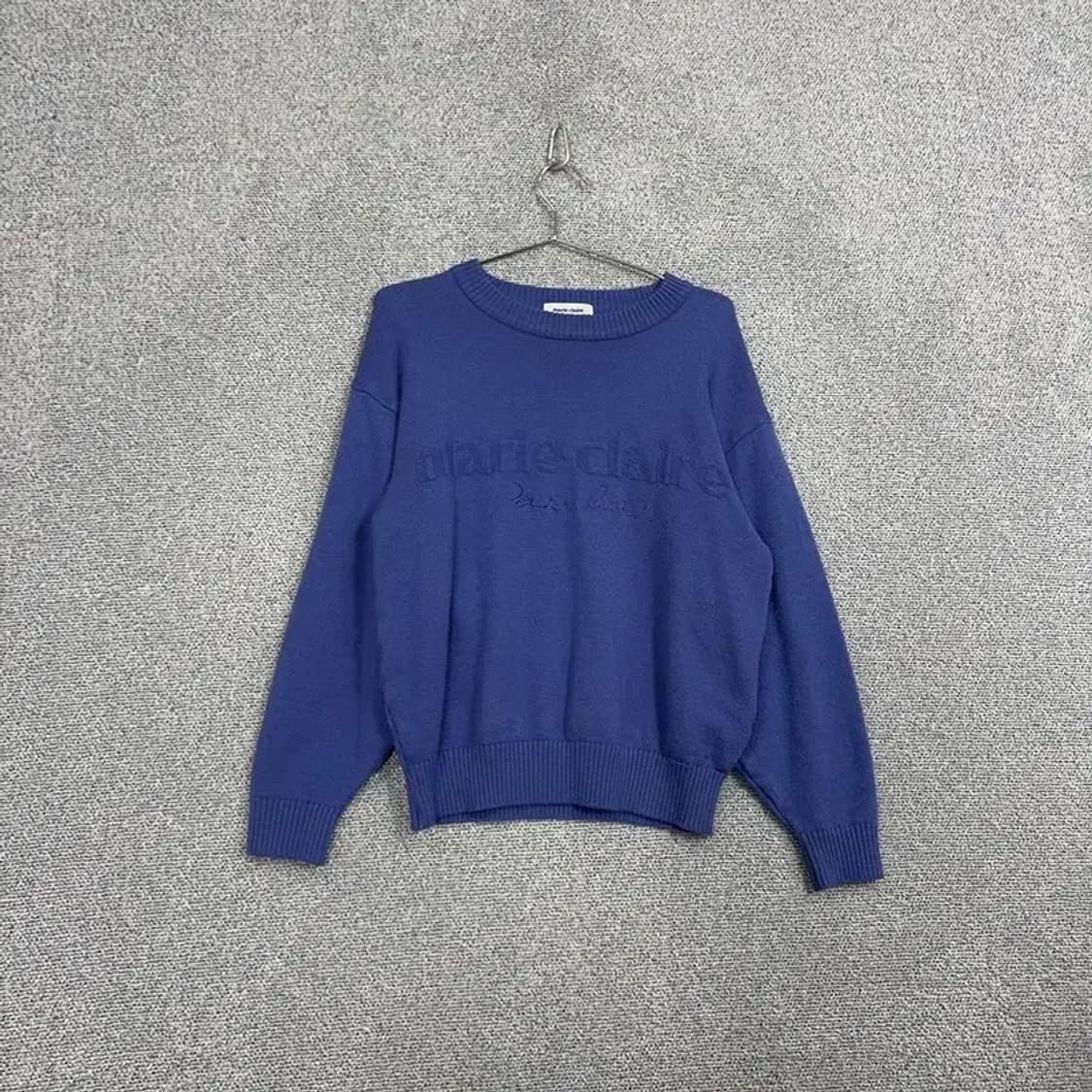 마리끌레르 프린팅 네이비 니트 FREE 상품이미지1