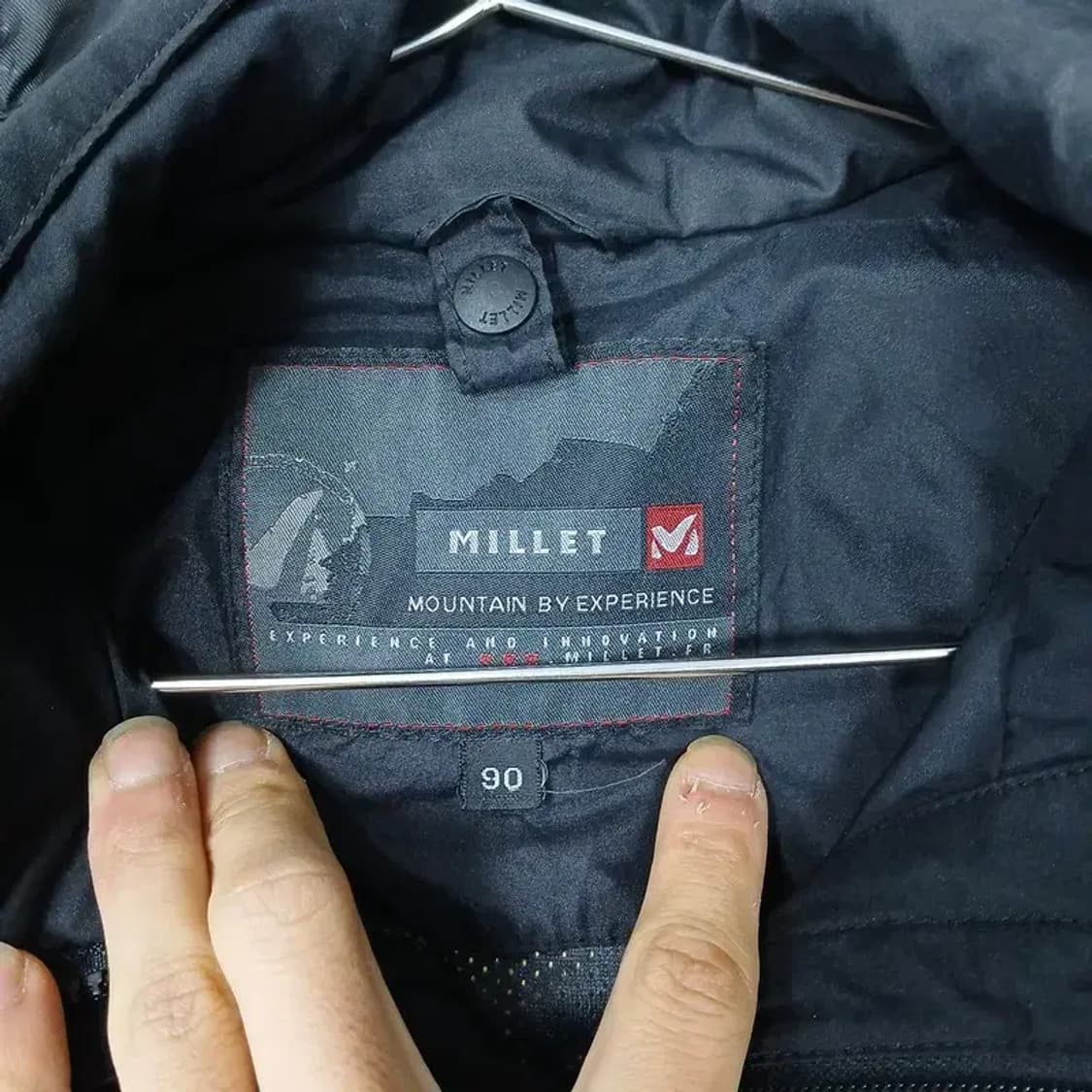 밀레 로고 블랙 고어텍스 바람막이 윈드자켓 90 상품이미지4