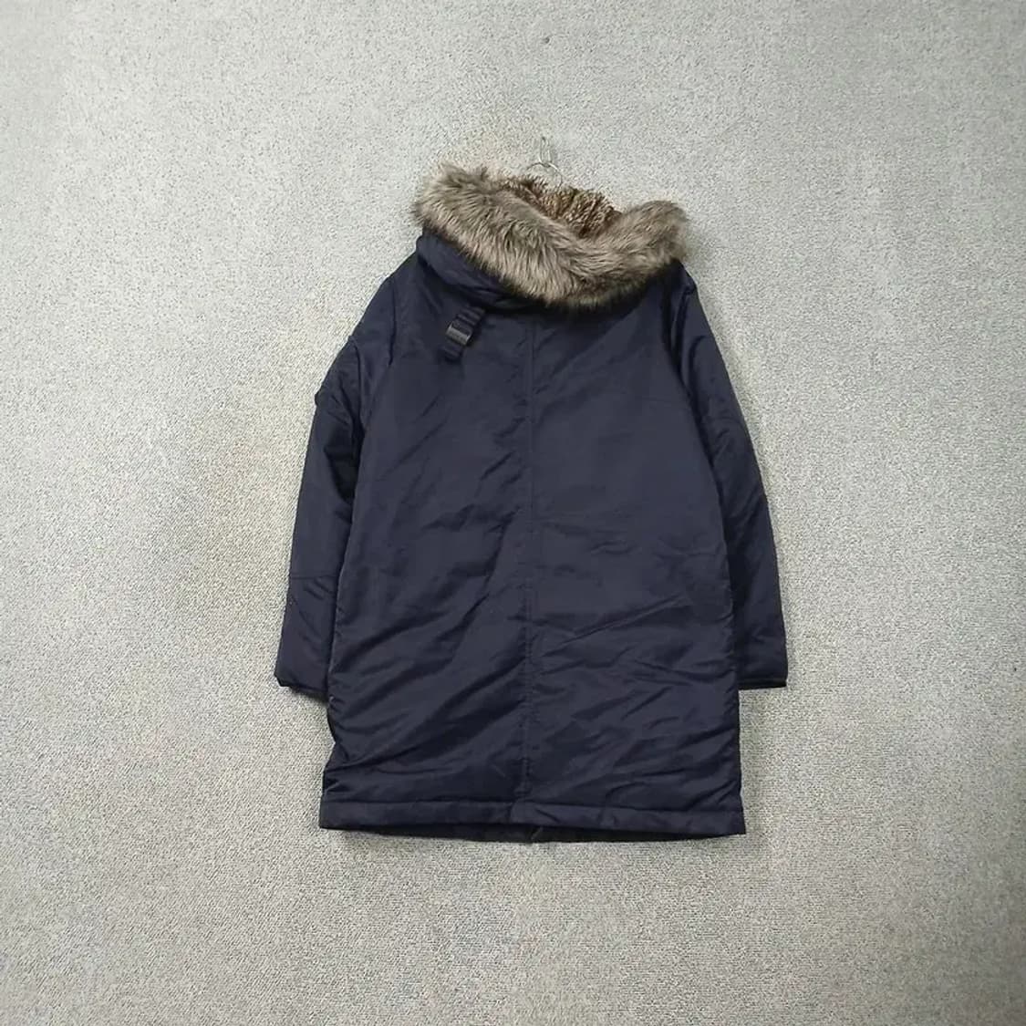 캘빈클라인 네이비 쿼드포켓 다운 파카 롱 패딩 L 상품이미지2