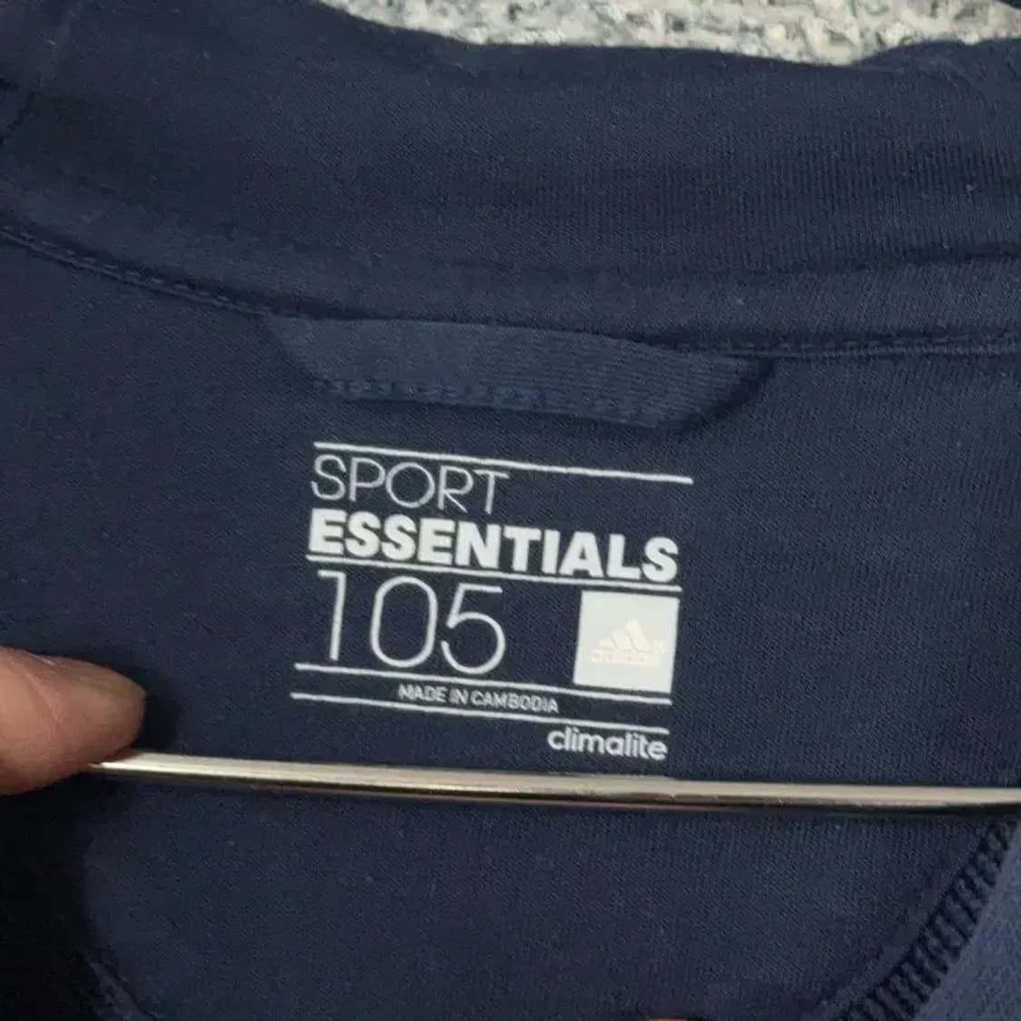 아디다스 로고 네이비 후드집업 105 상품이미지3