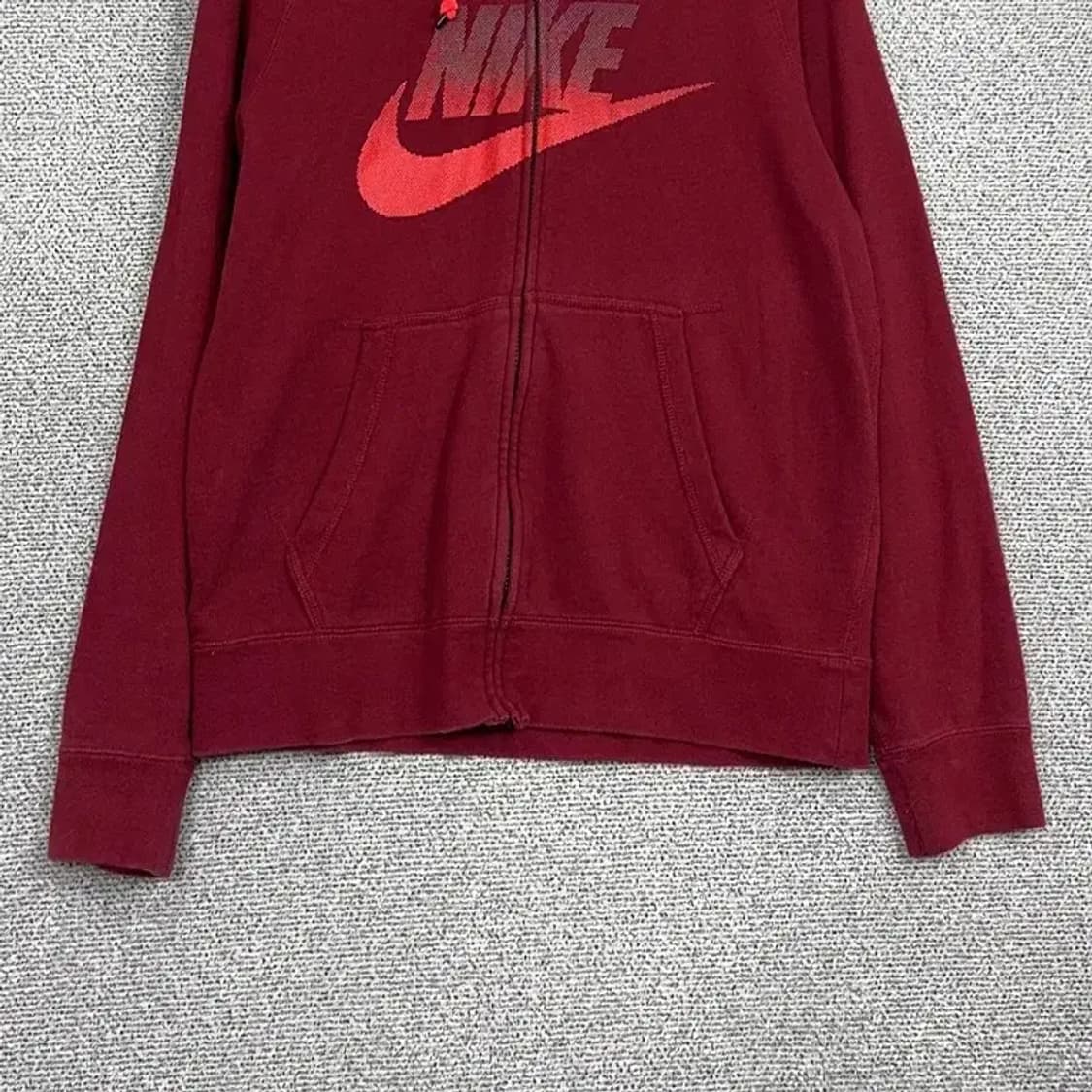 나이키 프린팅 버건디 로고 후드티 LG 상품이미지4