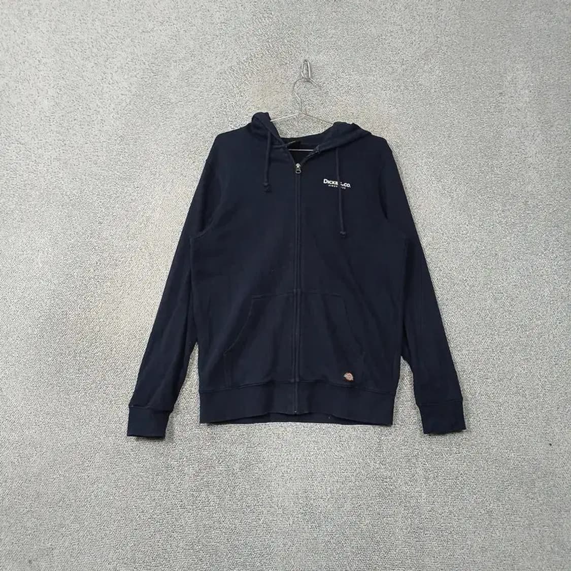 디키즈 네이비 로고 후드 집업 LARGE 상품이미지1