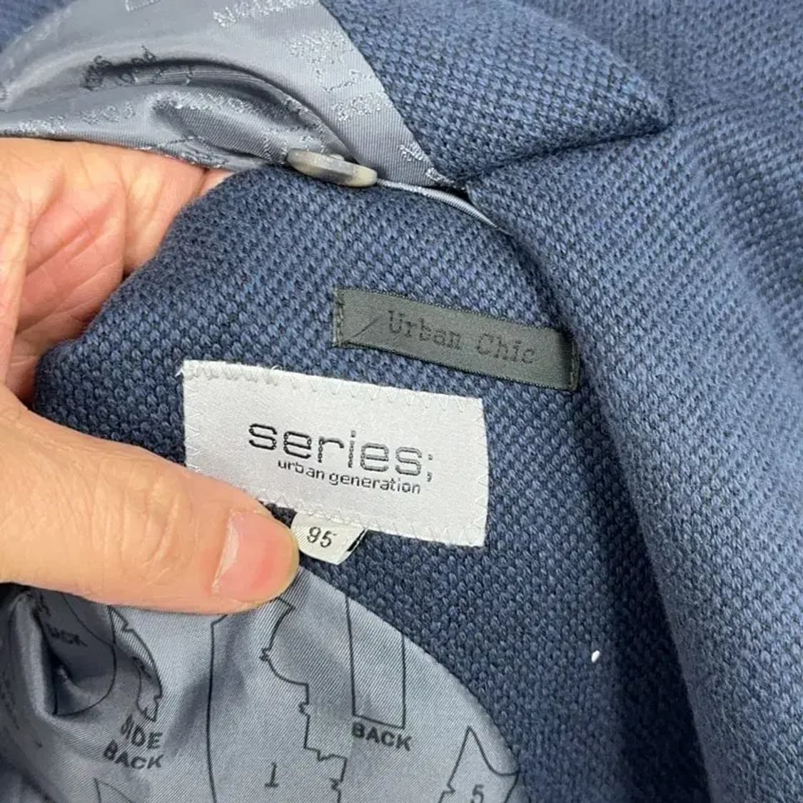 시리즈 네이비 3버튼 블레이저 자켓 95 상품이미지3