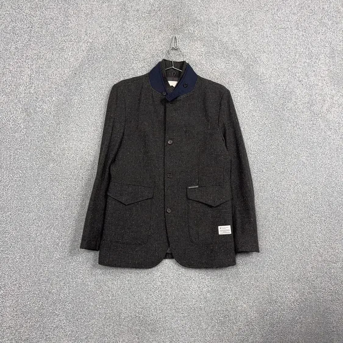 빈폴 그레이 남성 클래식 차이나넥 울 블레이저 자켓 100 상품이미지1