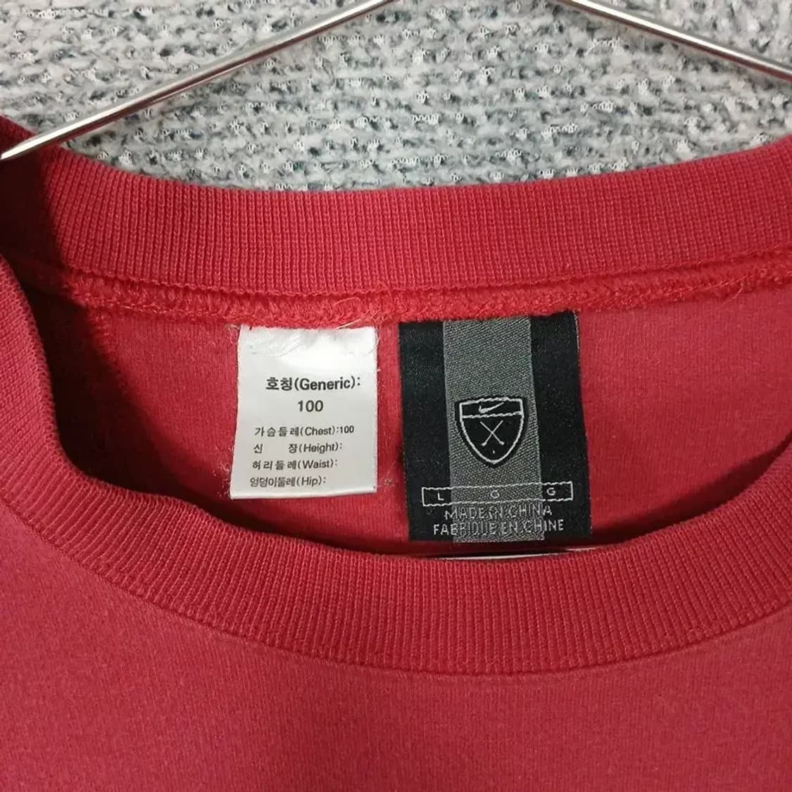나이키 레드 올드스쿨 빈티지 로고 맨투맨 100 상품이미지3