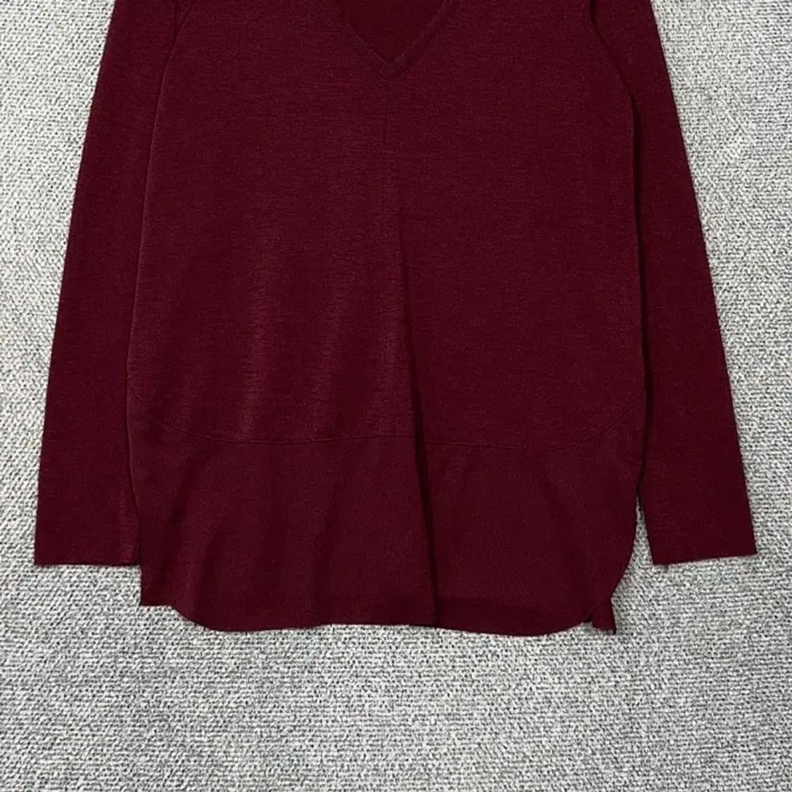 자라 버건디 브이넥 여성 니트 M 상품이미지4