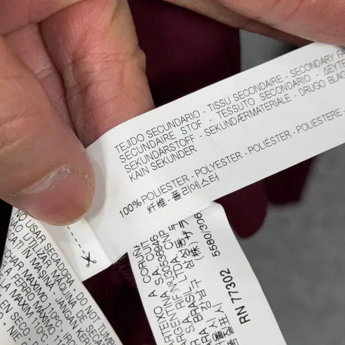 자라 버건디 브이넥 여성 니트 M 상품이미지7