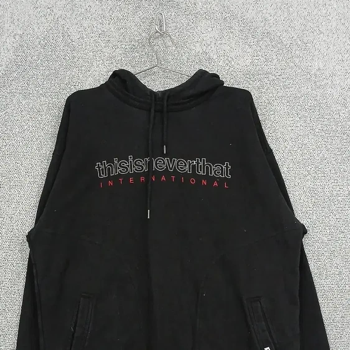 디스이즈네버댓 프린팅 로고 블랙 후드티 L 상품이미지3