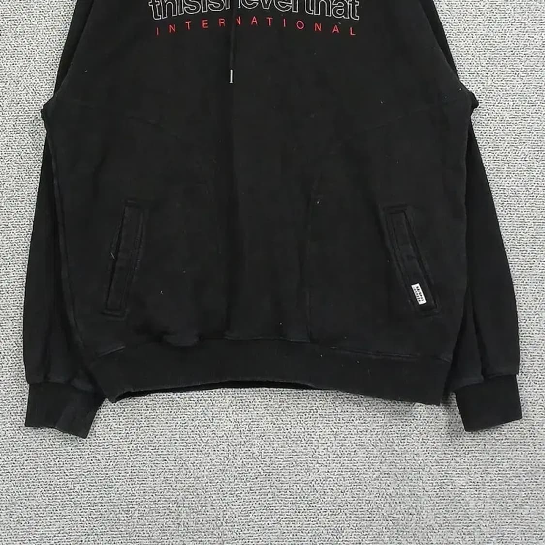 디스이즈네버댓 프린팅 로고 블랙 후드티 L 상품이미지4