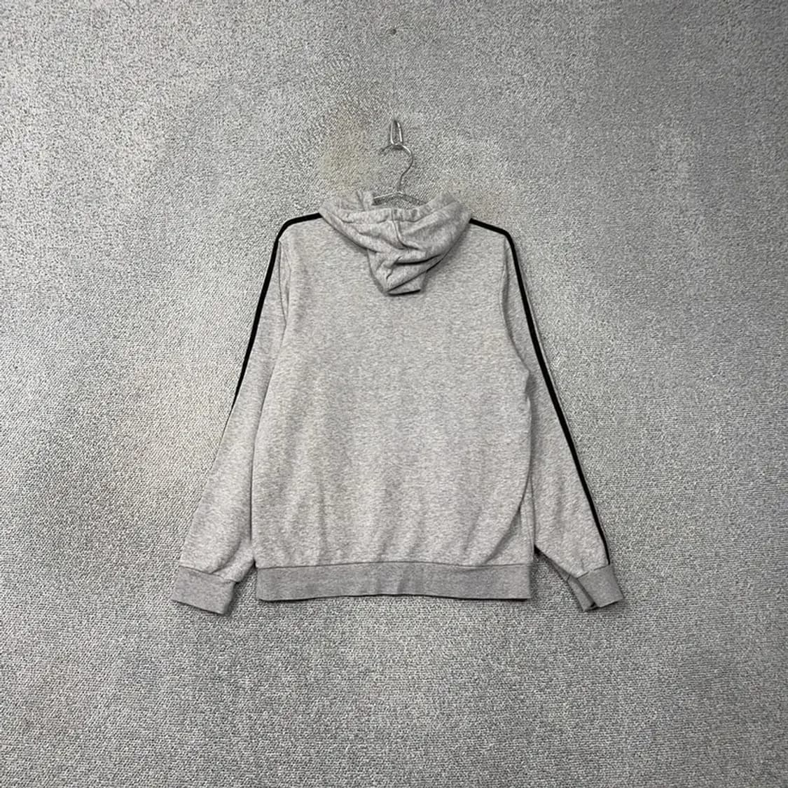 아디다스 스펠 로고 삼선 그레이 후드티 XL 상품이미지2