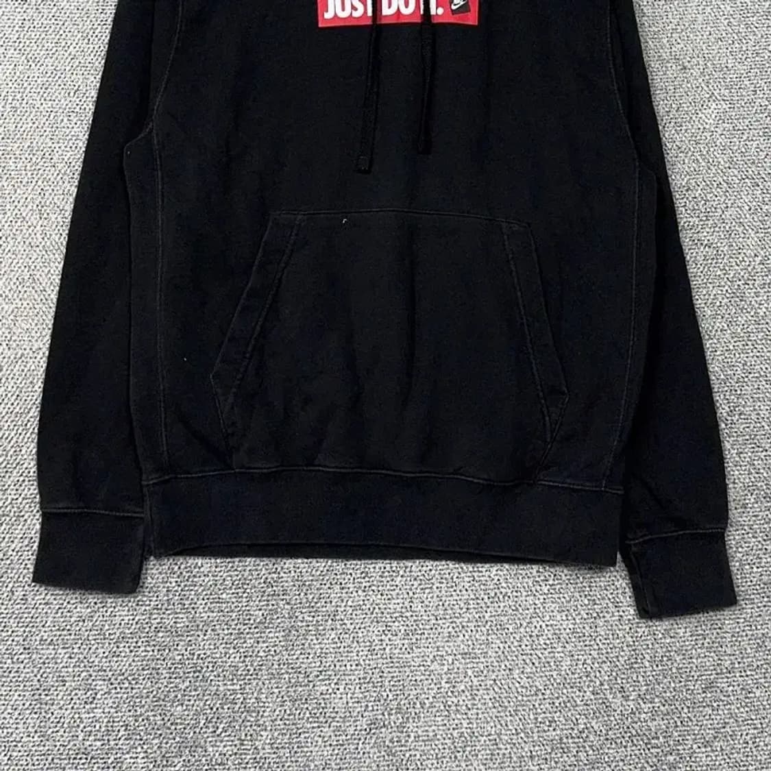 나이키 박스로고 프린팅 블랙 후드티 M 상품이미지4