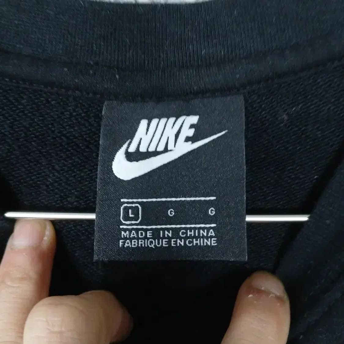나이키 스우시 블랙 맨투맨 L 상품이미지3
