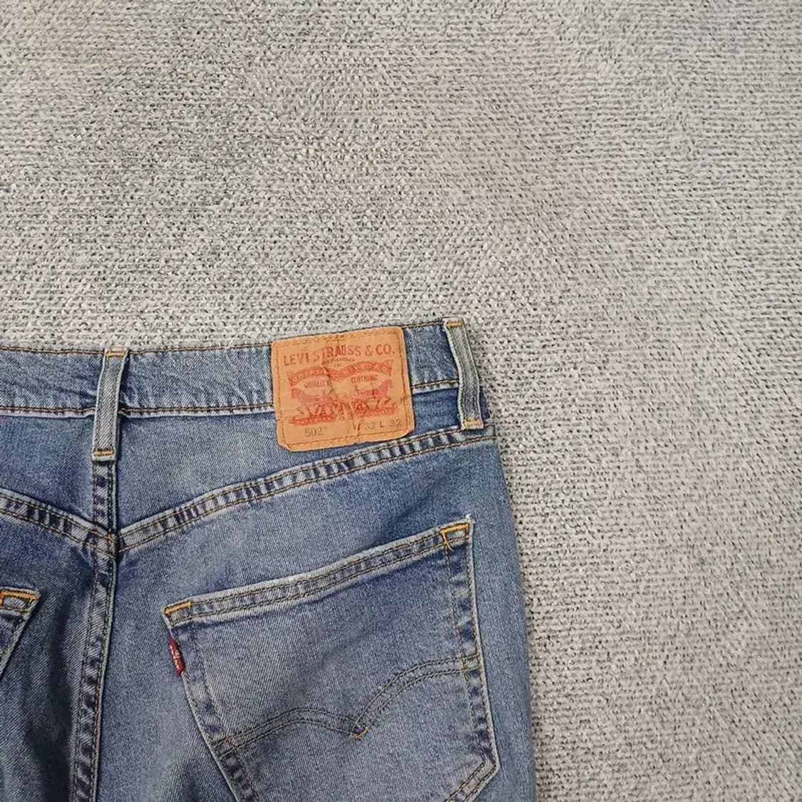 리바이스 502 연청 데님 워싱 청바지 32 32 상품이미지3