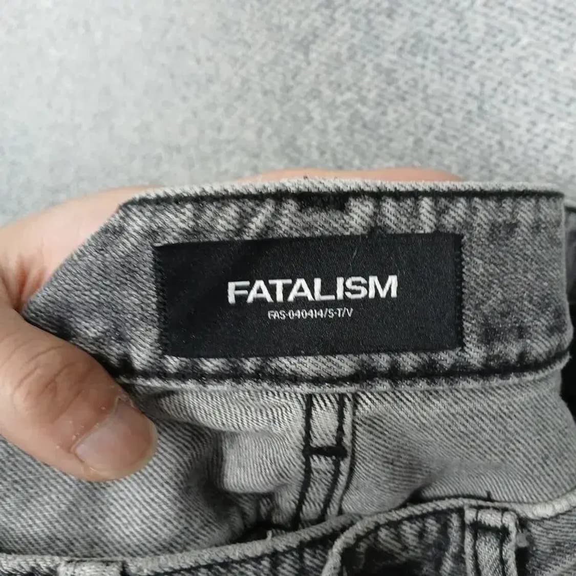 페이탈리즘 워싱 디스트로이드 흑청 청바지 44 상품이미지4
