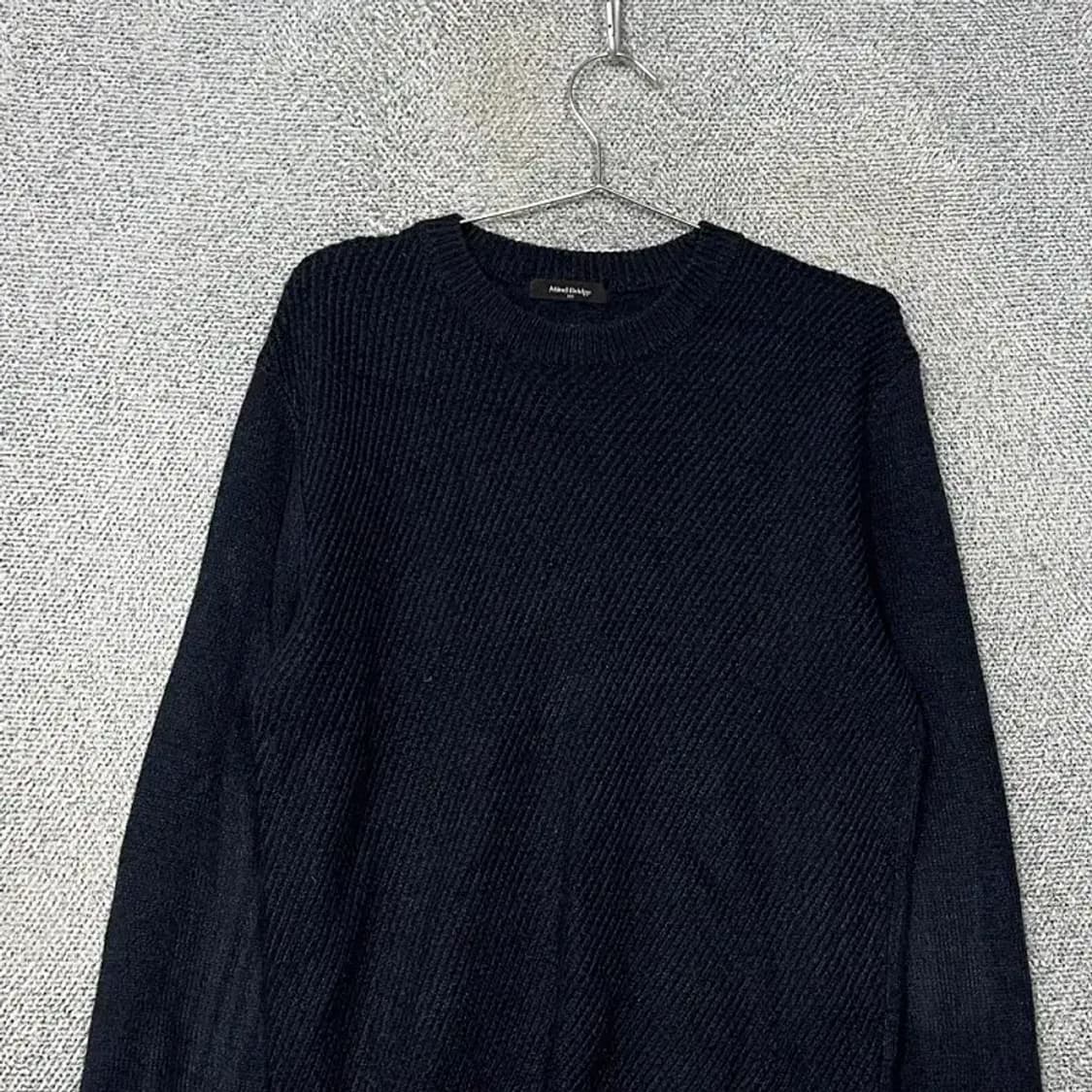 마인드브릿지 네이비 무지 남성 캐주얼 아크릴 니트 105 상품이미지3