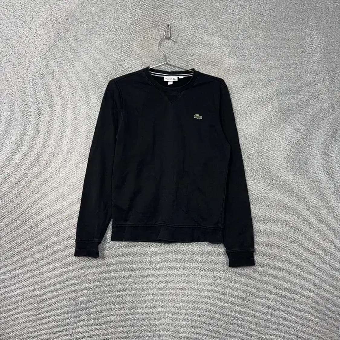 라코스테 블랙 로고 캐주얼 맨투맨 S 상품이미지1