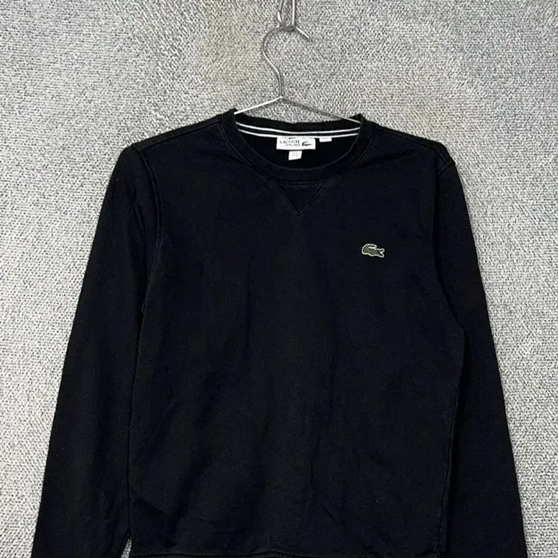 라코스테 블랙 로고 캐주얼 맨투맨 S 상품이미지3