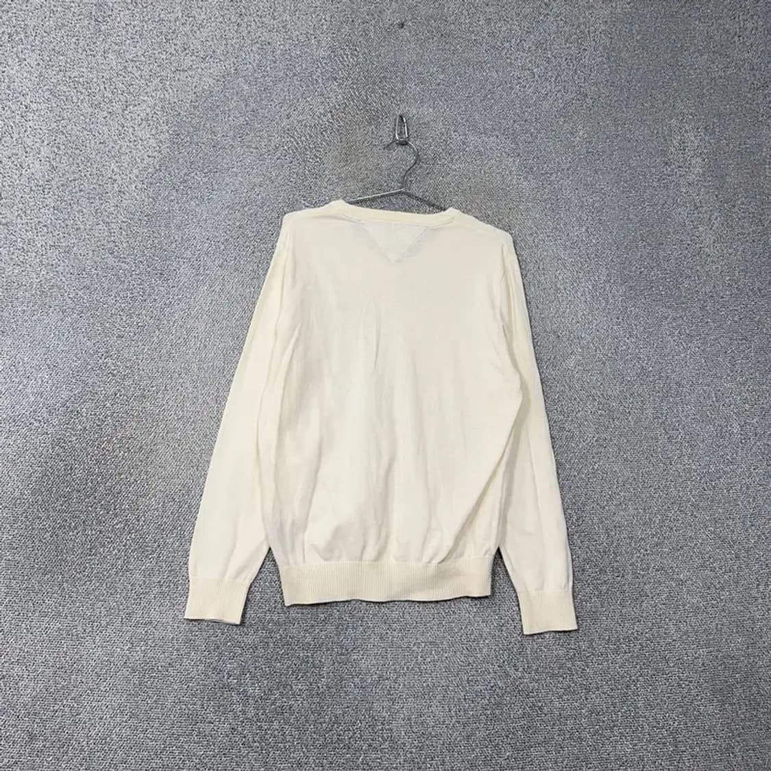 타미힐피거 화이트 로고 코튼 니트 M 상품이미지2