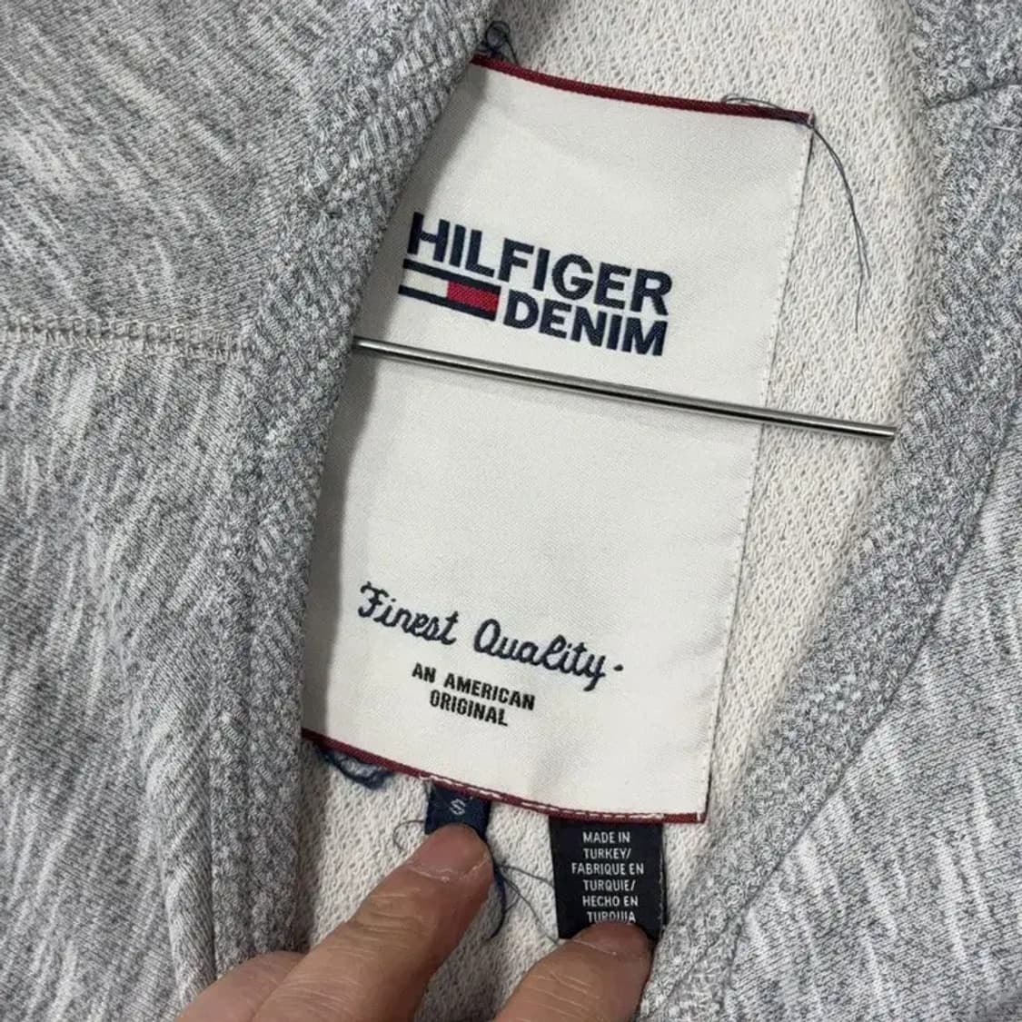 타미힐피거 그레이 배색 캐주얼 맨투맨 S 상품이미지3