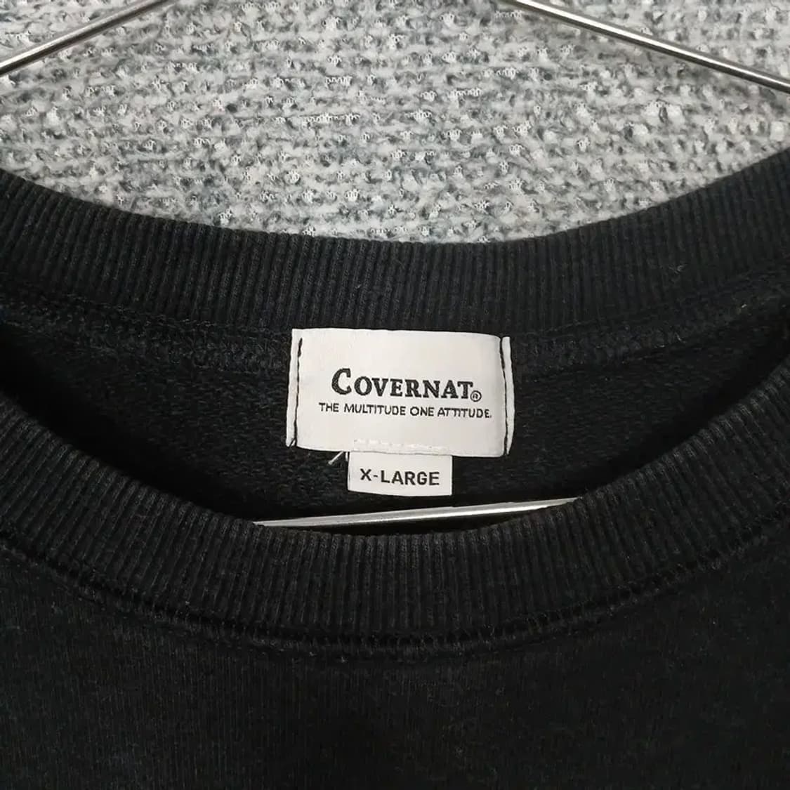 커버낫 로고 블랙 스웻셔츠 맨투맨 X-LARGE 상품이미지5