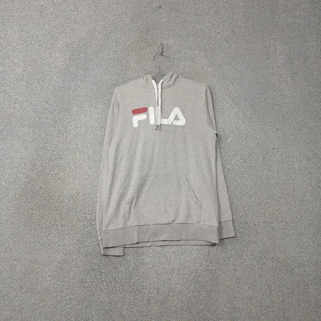 휠라 프린팅 로고 그레이 후드티 M 상품이미지1