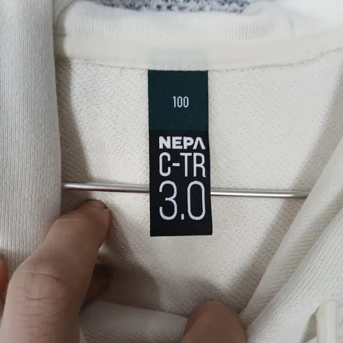 네파 크림 베이지 남성 스웻 후드티 100 상품이미지3