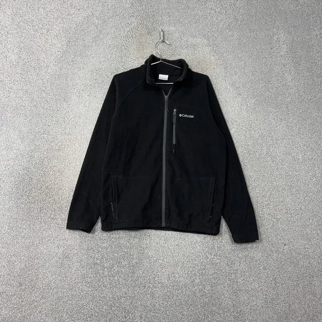 콜롬비아 로고 블랙 기모 후리스 집업 L 상품이미지1