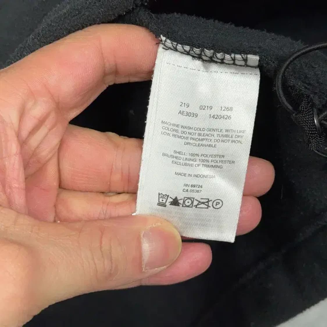 콜롬비아 로고 블랙 기모 후리스 집업 L 상품이미지4