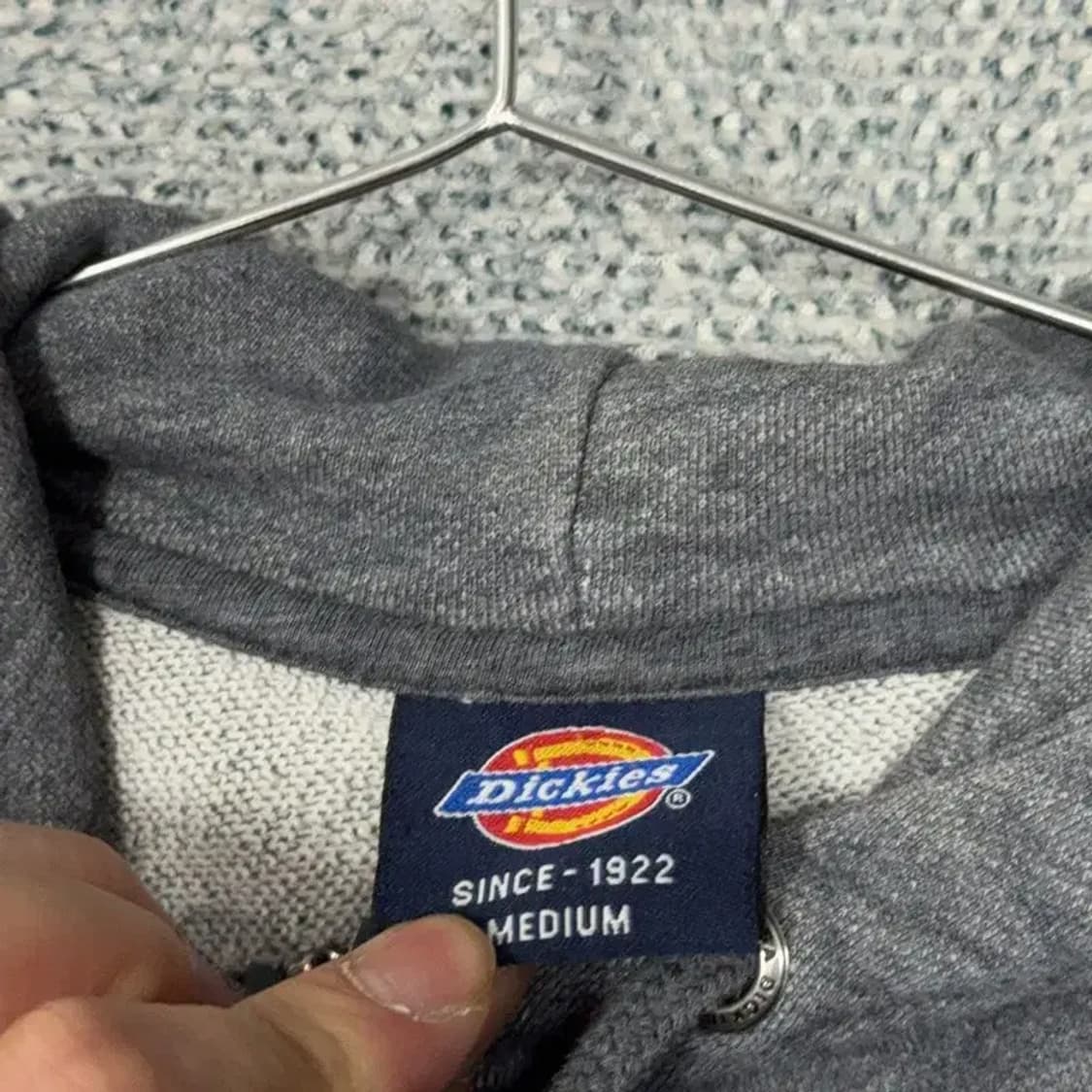 디키즈 로고 그레이 후드 집업 MEDIUM 상품이미지3