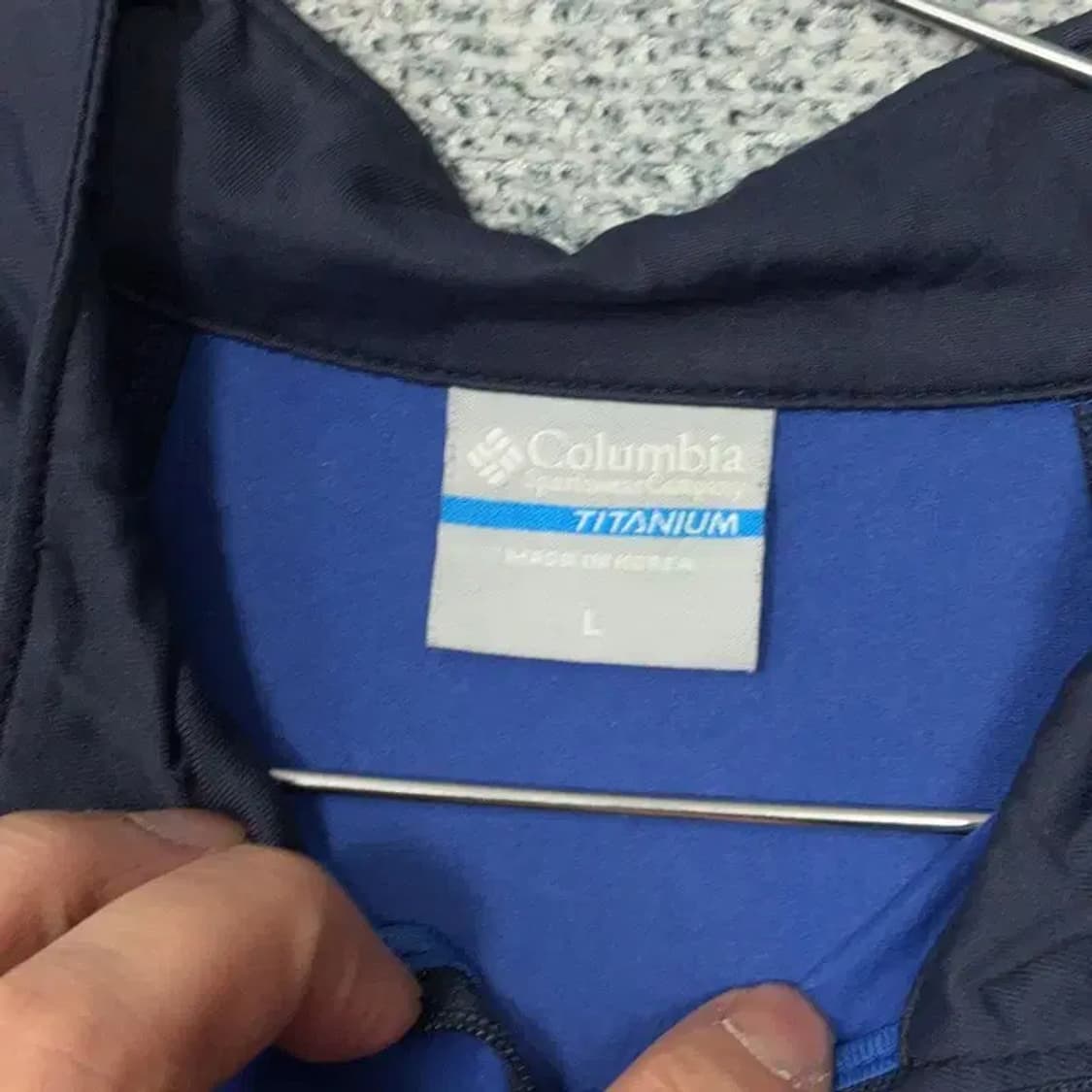 콜롬비아 로고 네이비 등산 기능성 긴팔티 L 상품이미지3