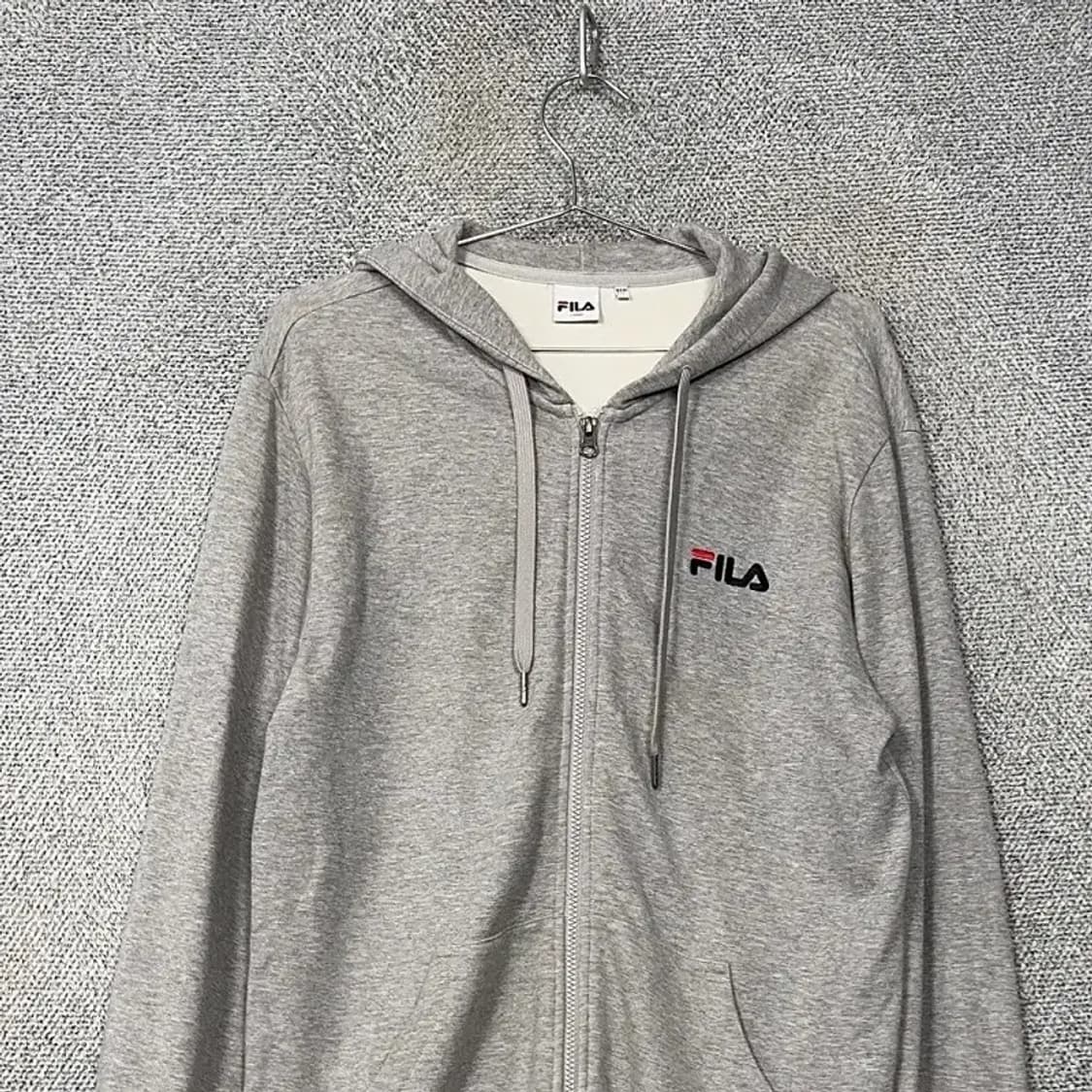 휠라 그레이 로고 후드집업 L 상품이미지3