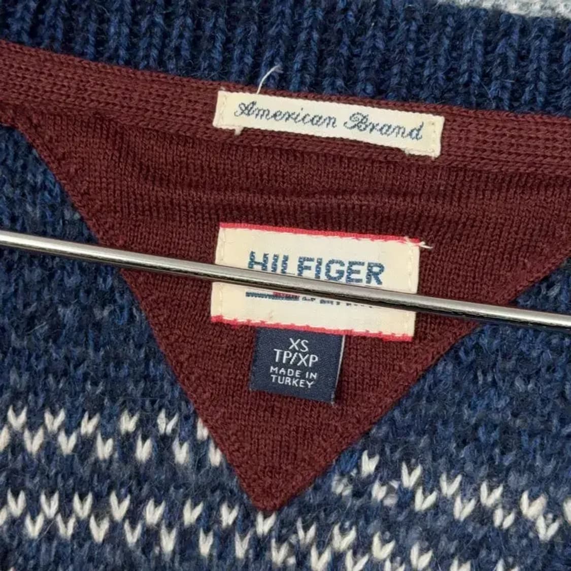 타미힐피거 패턴 모헤어 니트 XS 상품이미지3